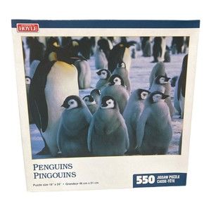 2001 According to Hoyle Penguins 550 Piece Jigsaw Puzzle *New Sealed